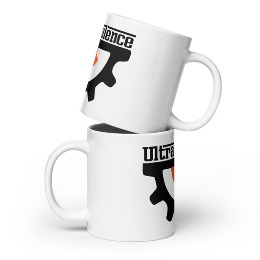 Ultra' Violence White glossy mug